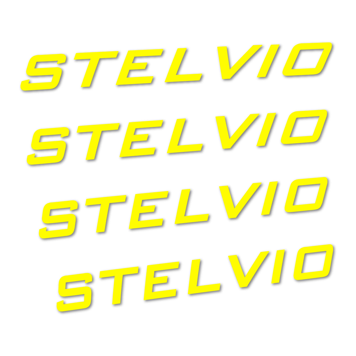 Stickers for Podium Stelvio frame, vinyl decals - Lemon Yellow