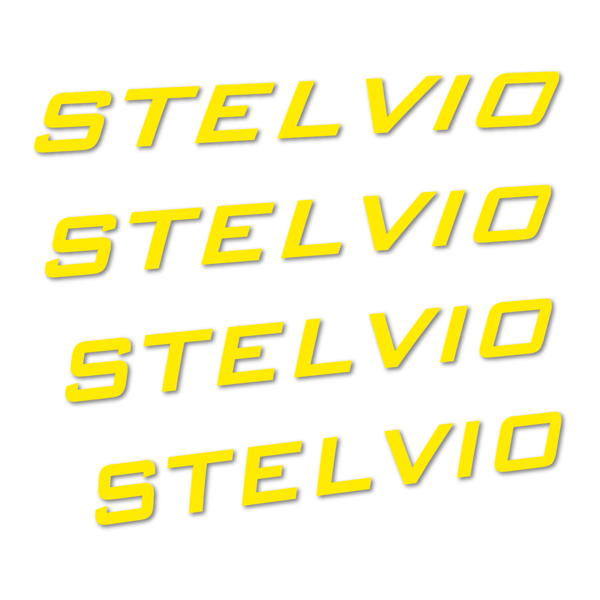 Stickers for Podium Stelvio frame, vinyl decals - Yellow