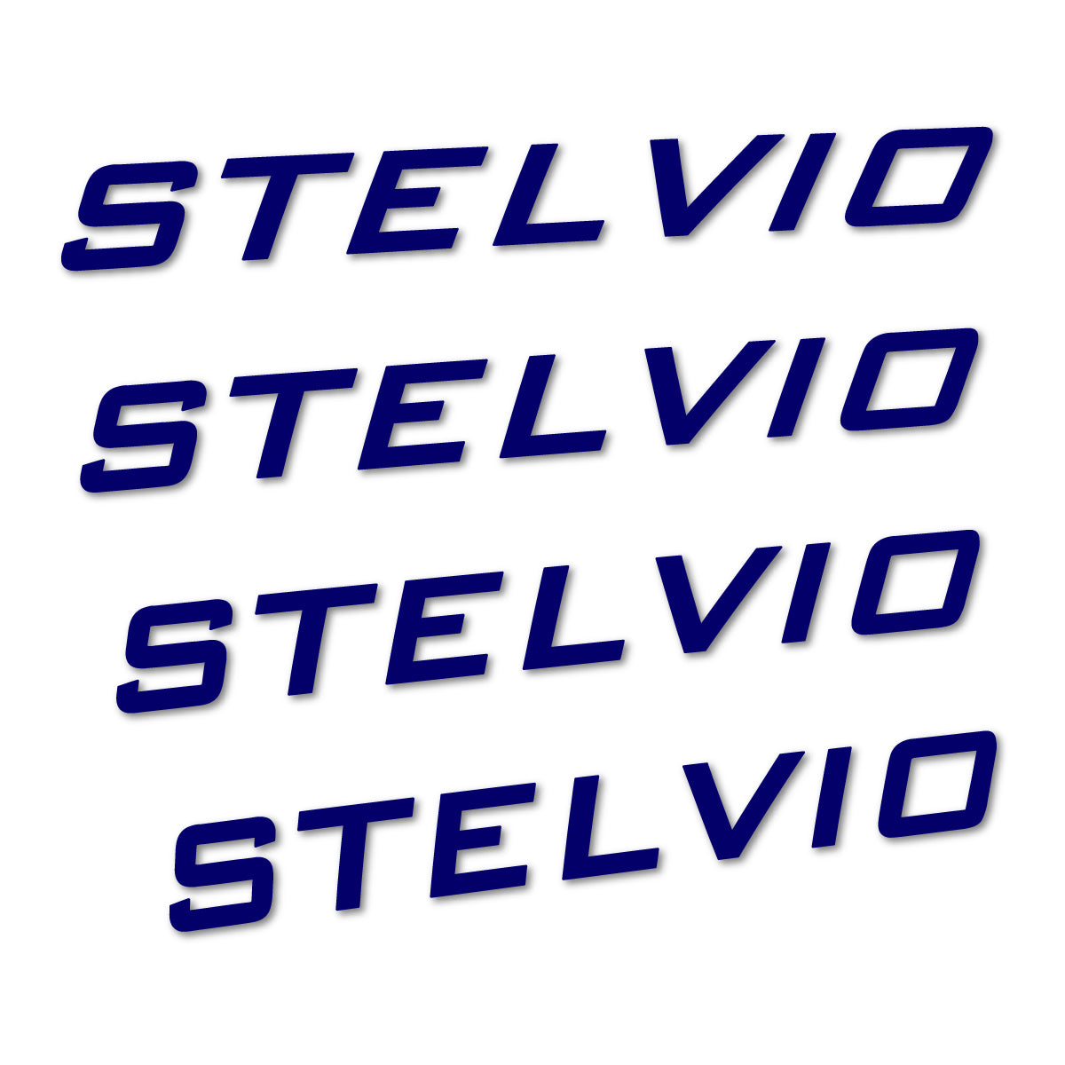Stickers for Podium Stelvio frame, vinyl decals - Scandinavian Blue