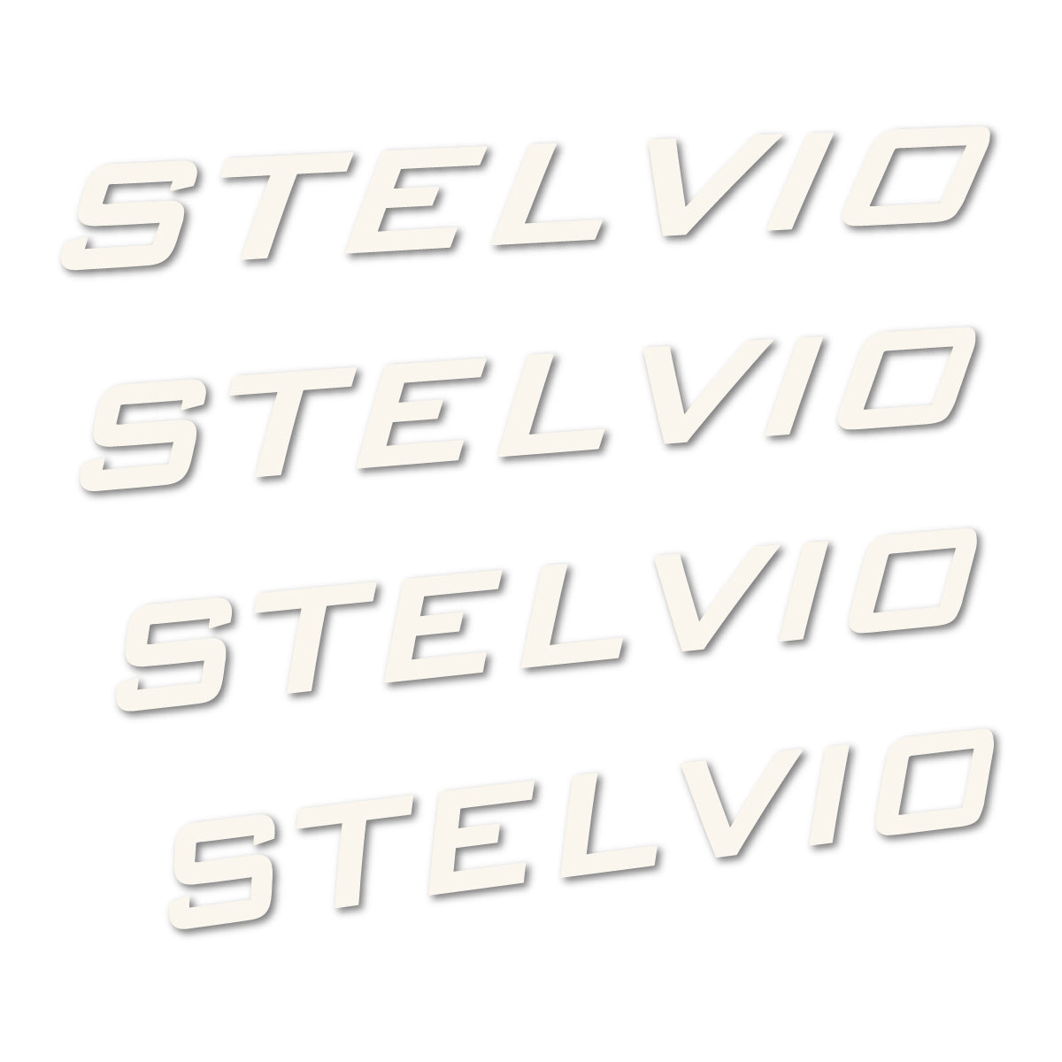 Stickers for Podium Stelvio frame, vinyl decals - Bone White