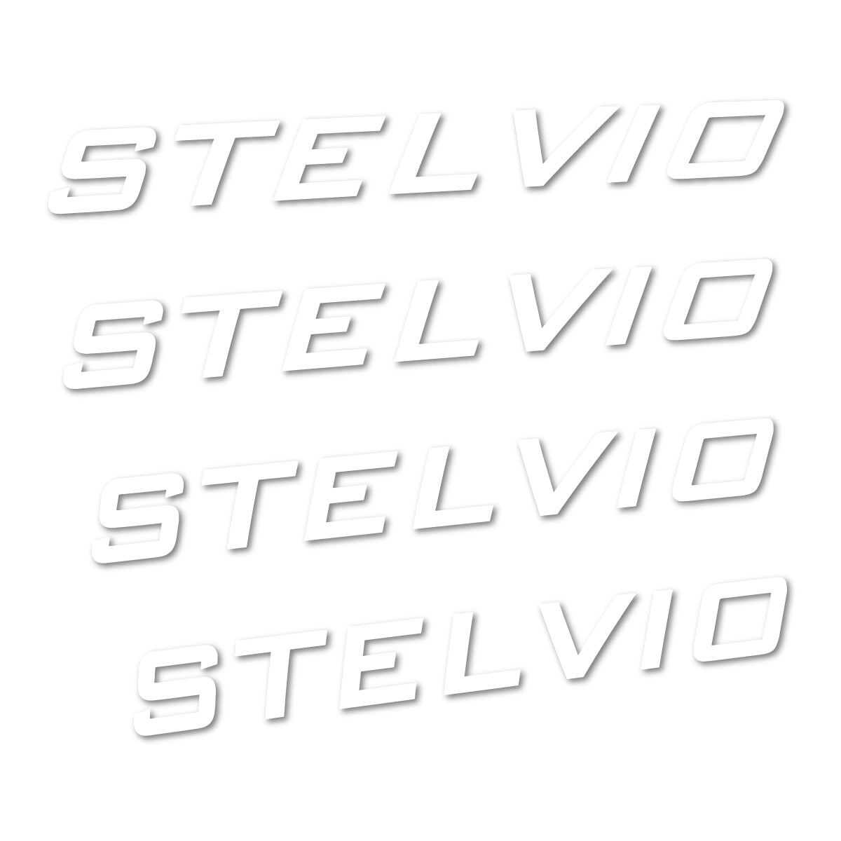 Stickers for Podium Stelvio frame, vinyl decals - White