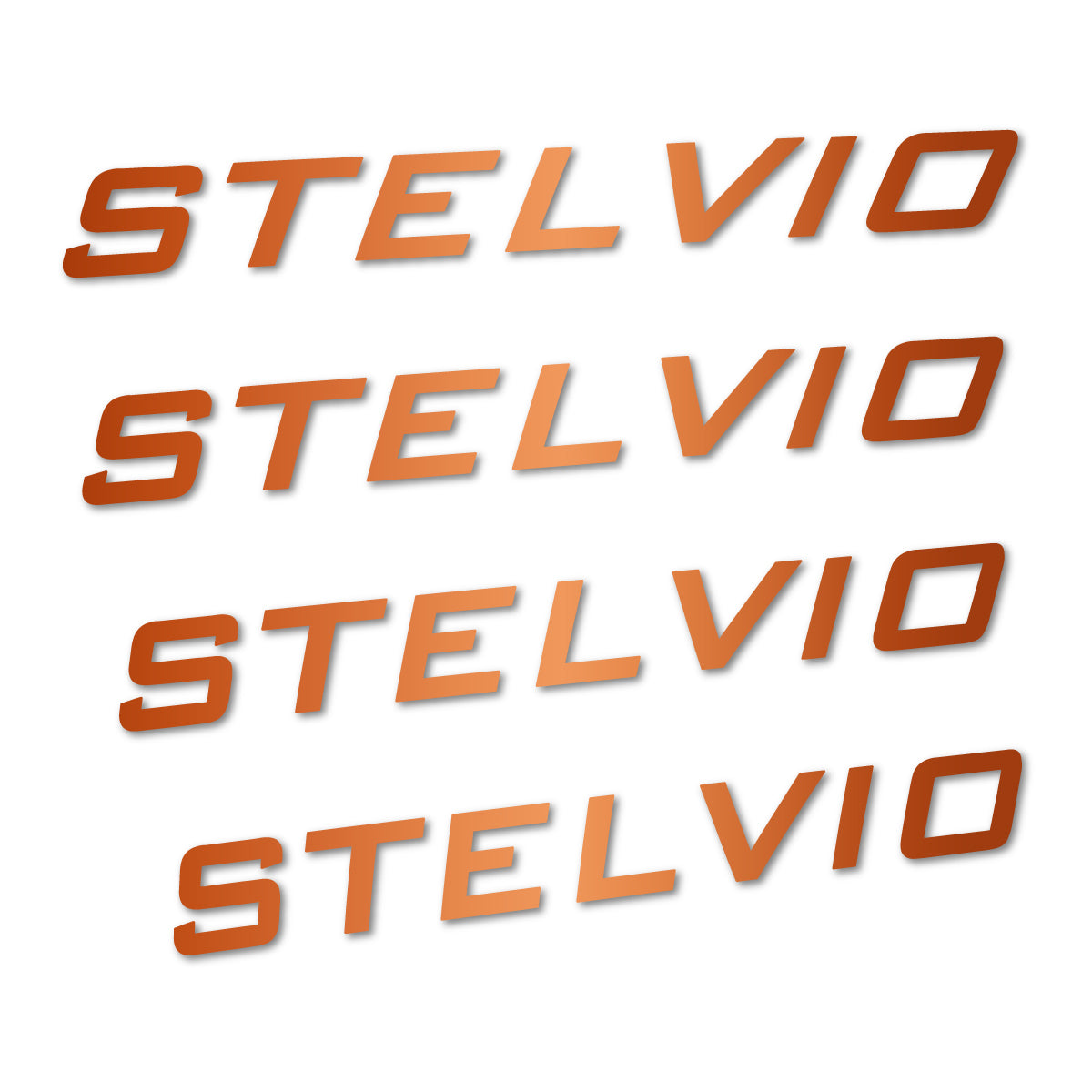 Stickers for Podium Stelvio frame, vinyl decals - Bronze