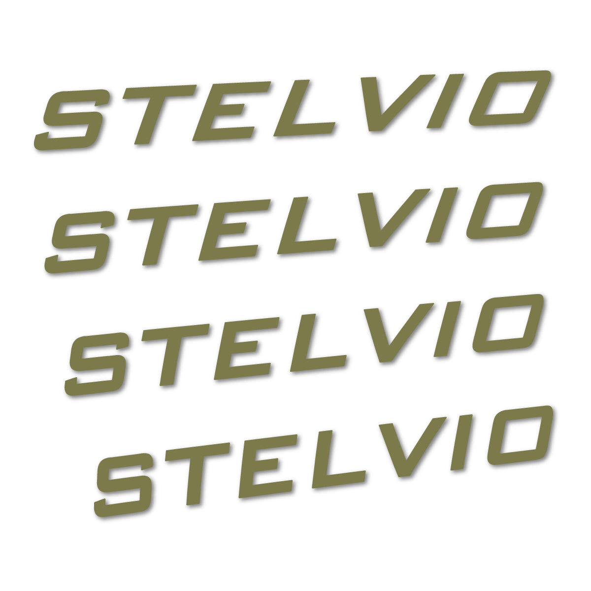 Stickers for Podium Stelvio frame, vinyl decals - Khaki