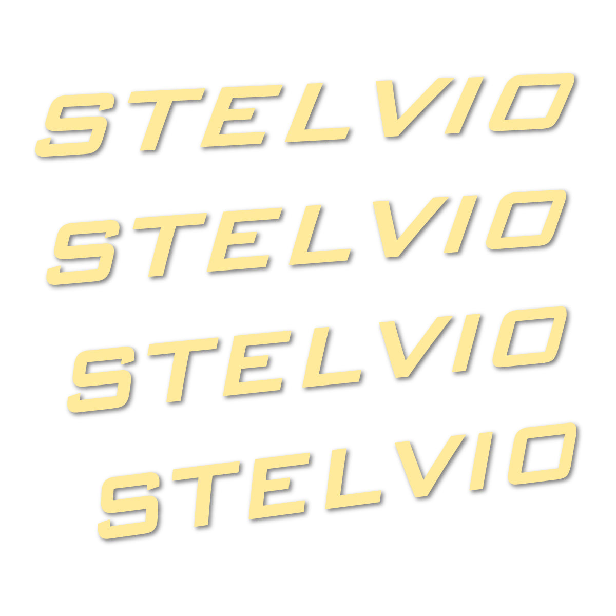 Stickers for Podium Stelvio frame, vinyl decals - Cream