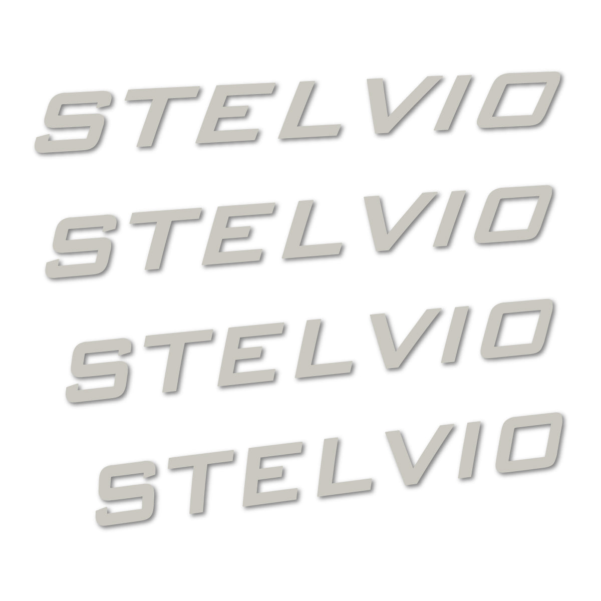 Stickers for Podium Stelvio frame, vinyl decals - Light Grey