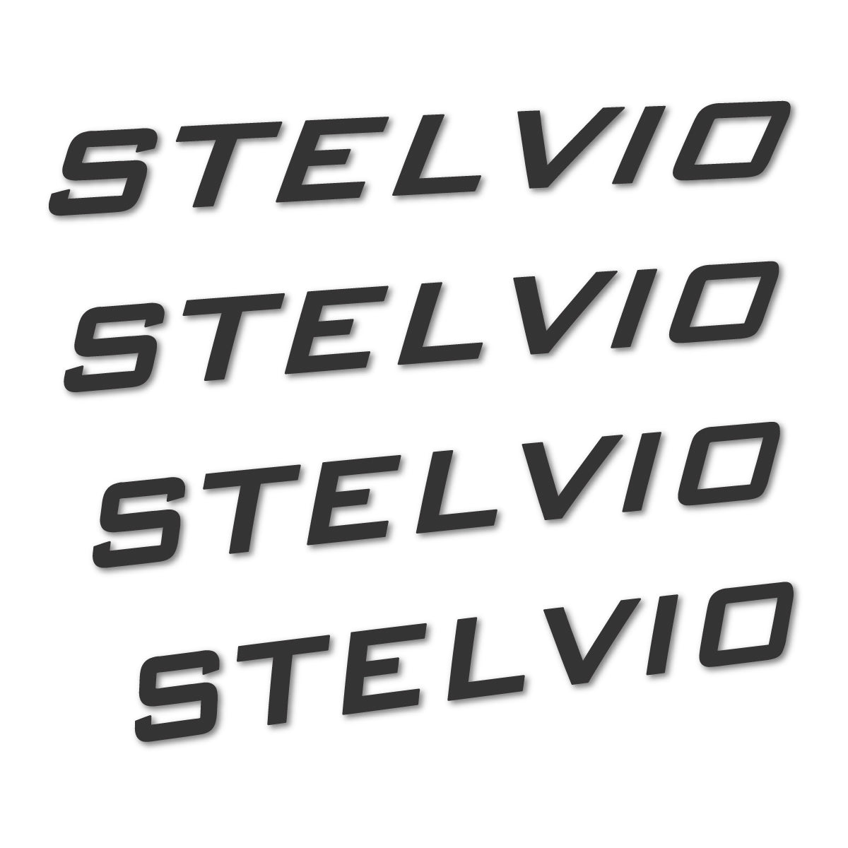 Stickers for Podium Stelvio frame, vinyl decals - Very Dark Grey