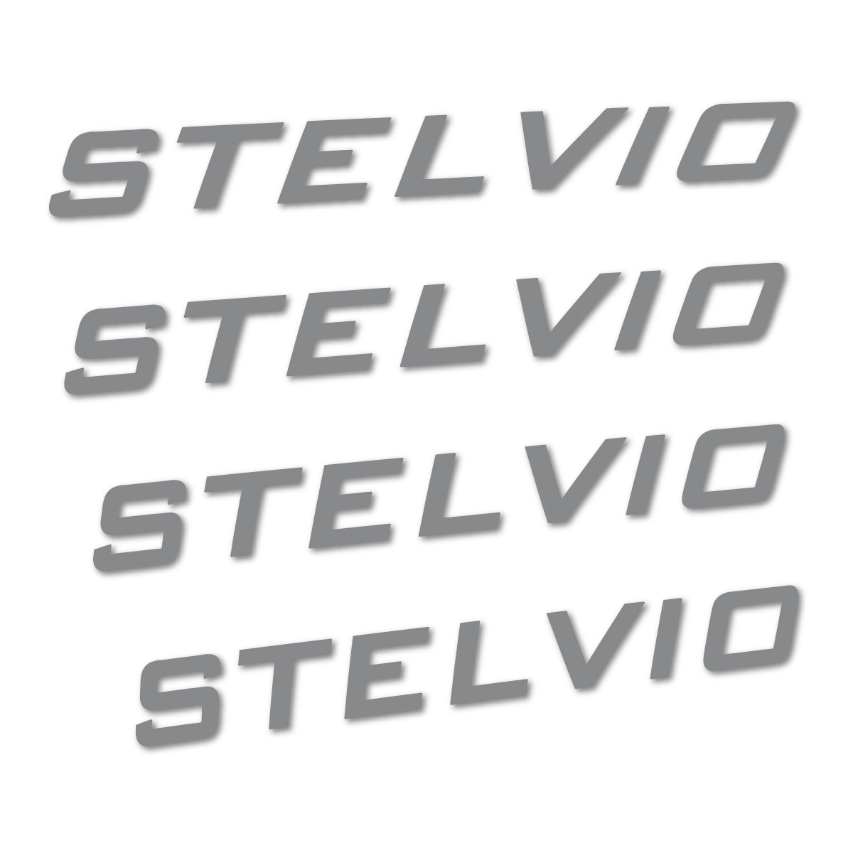 Stickers for Podium Stelvio frame, vinyl decals - Traffic Grey