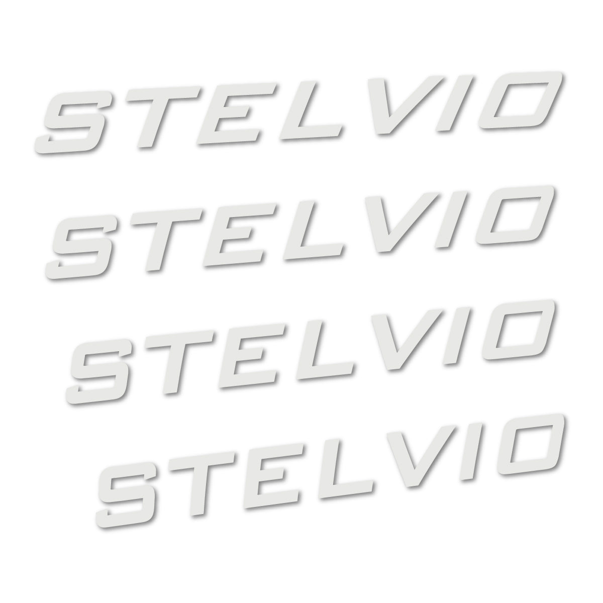 Stickers for Podium Stelvio frame, vinyl decals - Pearl Grey