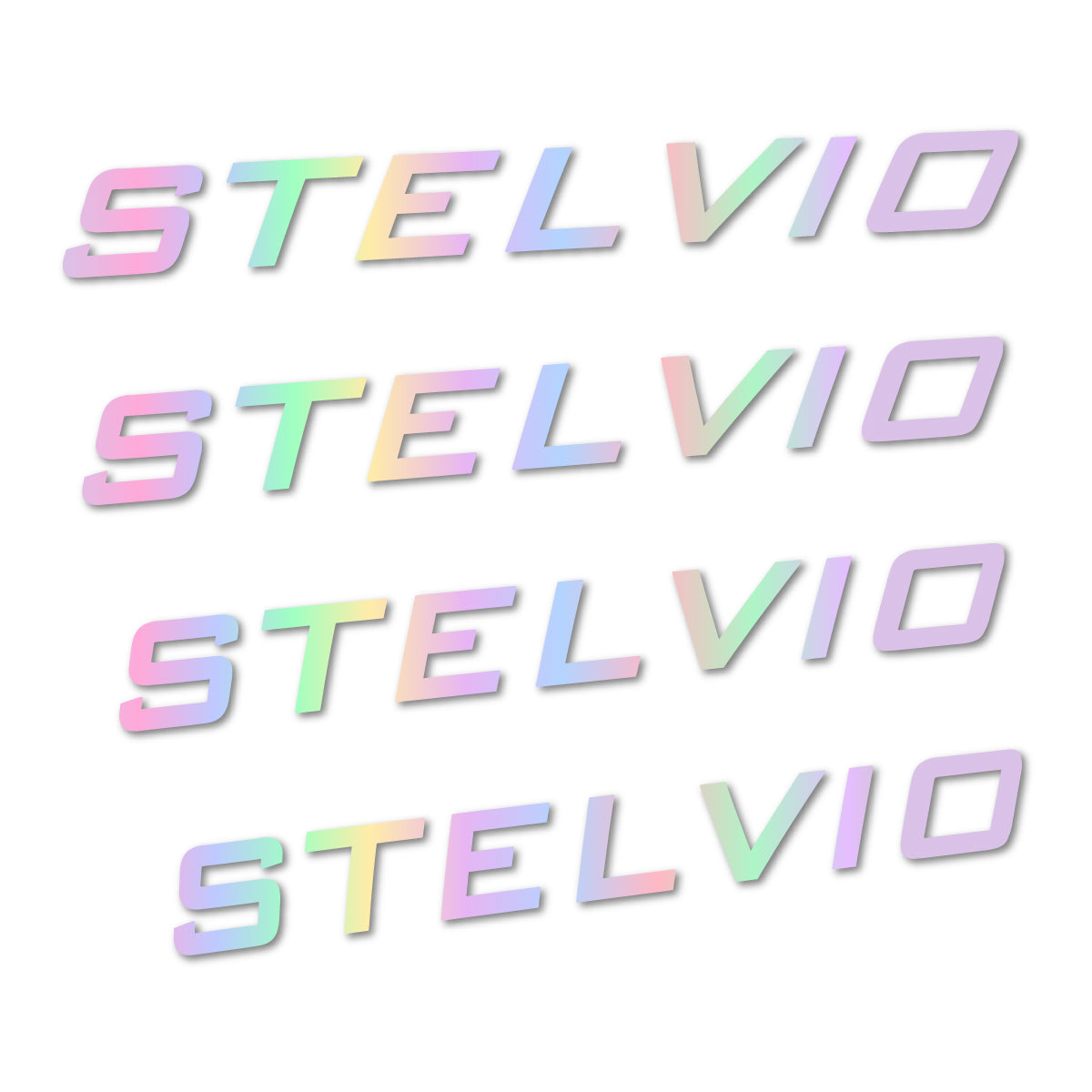 Stickers for Podium Stelvio frame, vinyl decals - Hollographic