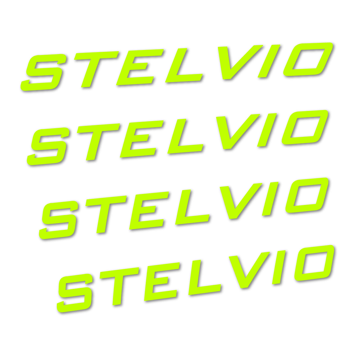 Stickers for Podium Stelvio frame, vinyl decals - Lime Neon