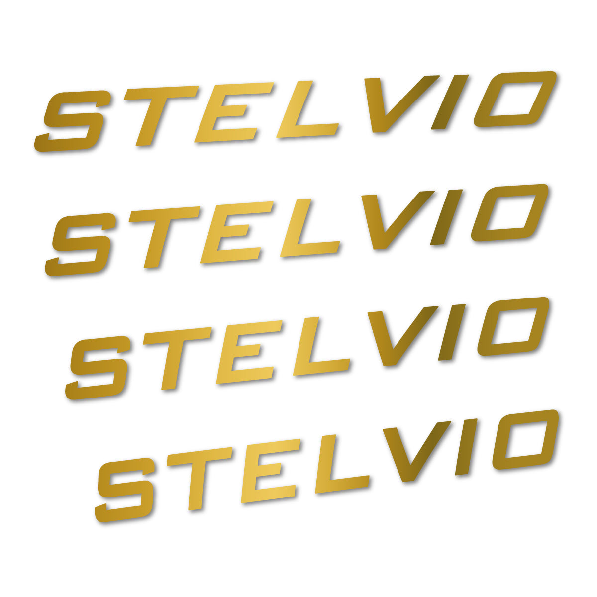 Stickers for Podium Stelvio frame, vinyl decals - Gold
