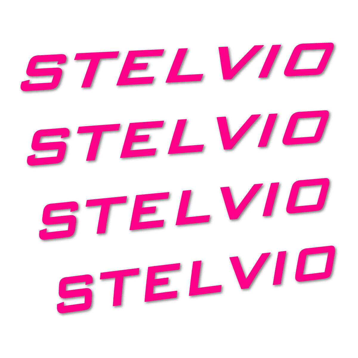 Stickers for Podium Stelvio frame, vinyl decals - Neon Pink