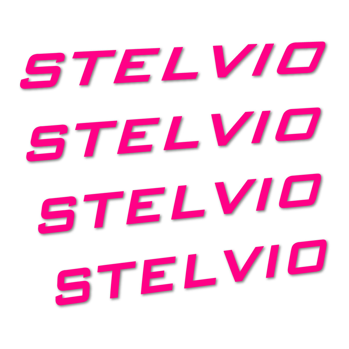 Stickers for Podium Stelvio frame, vinyl decals - Fuchsia