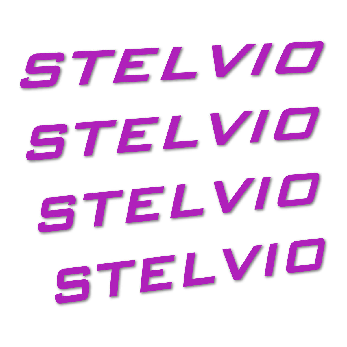 Stickers for Podium Stelvio frame, vinyl decals - Violet Pink