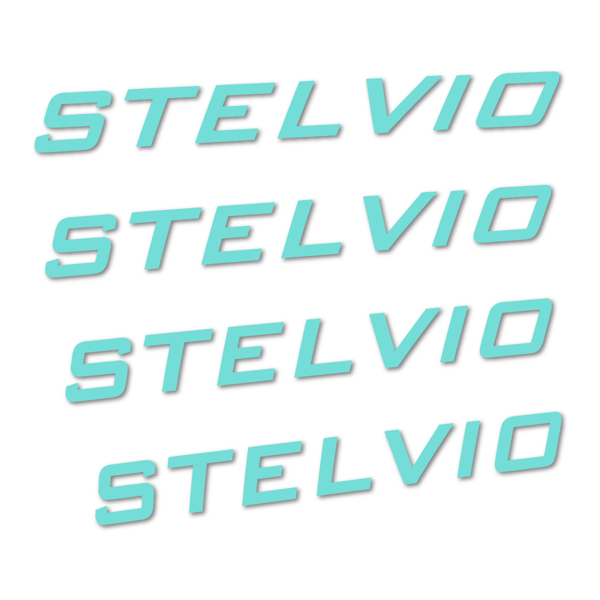 Stickers for Podium Stelvio frame, vinyl decals - Blue Green