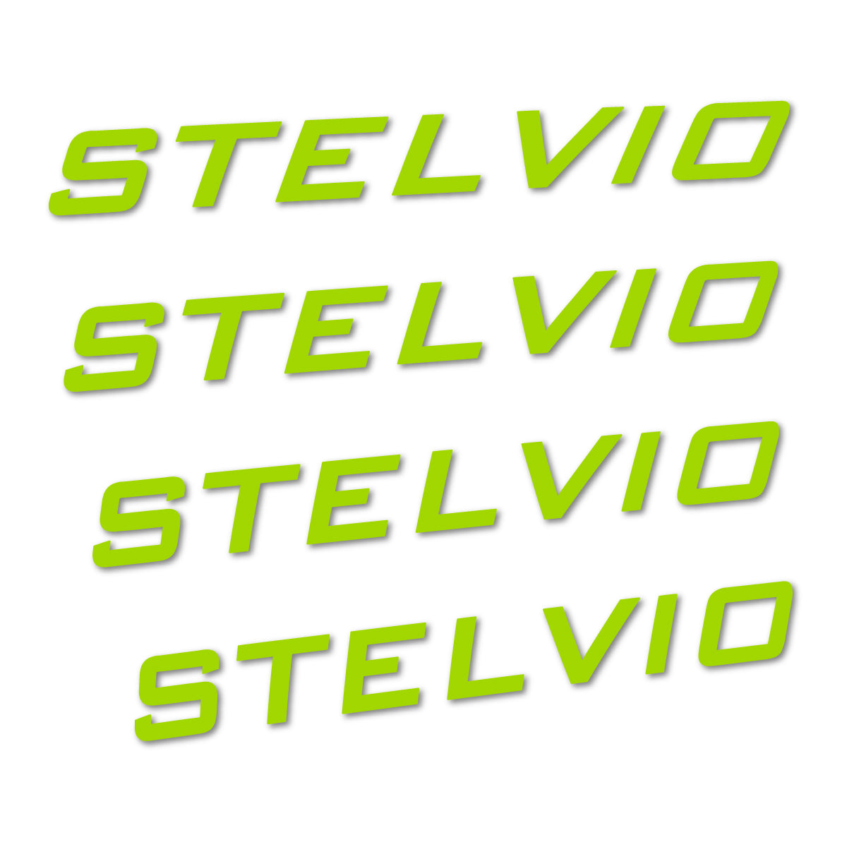 Stickers for Podium Stelvio frame, vinyl decals - Lime Green