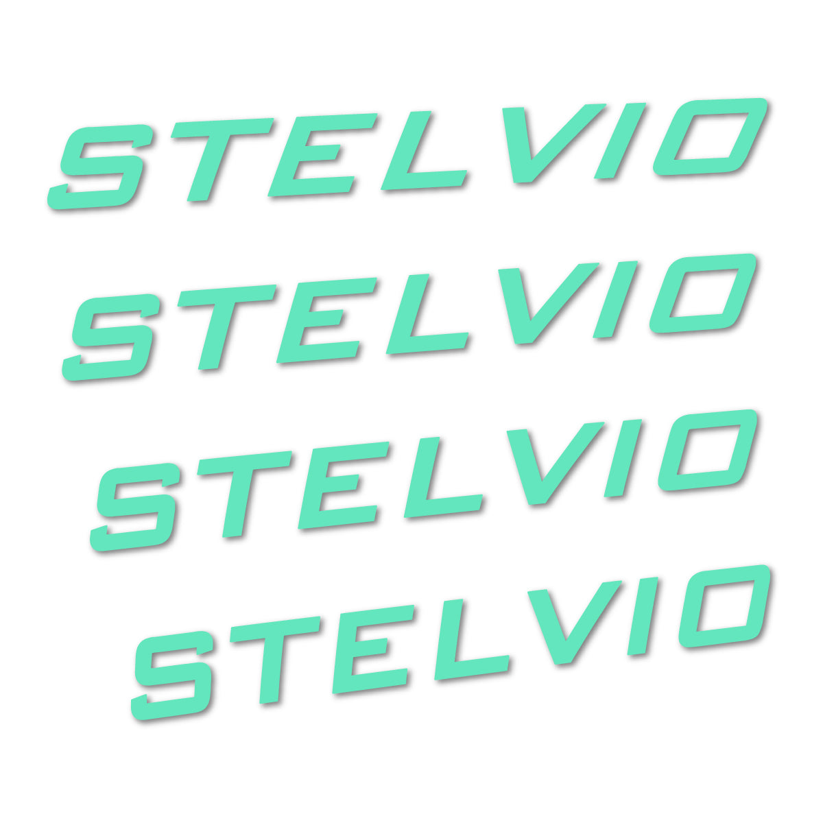 Stickers for Podium Stelvio frame, vinyl decals - Mint