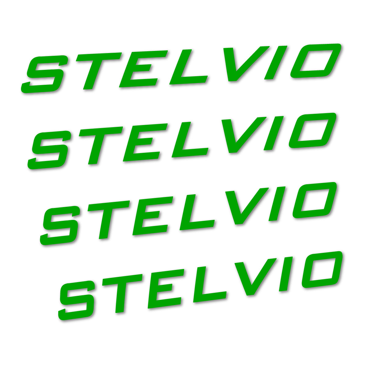 Stickers for Podium Stelvio frame, vinyl decals - Green