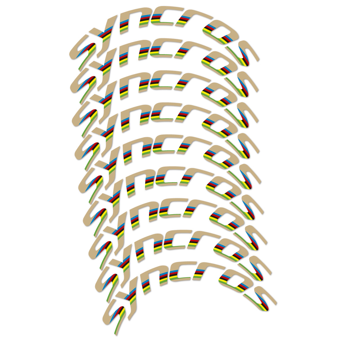 Stickers for Syncros, Road Wheel 80 mm Disc Brake vinyl decals - Sand