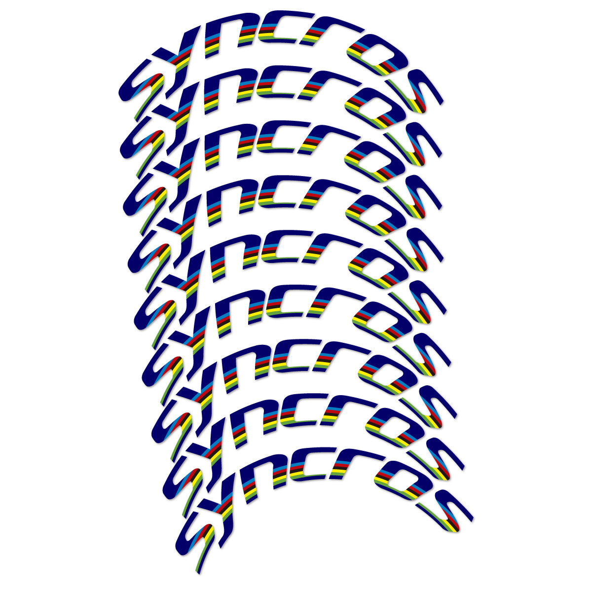 Stickers for Syncros, Road Wheel 80 mm Disc Brake vinyl decals - Scandinavian Blue