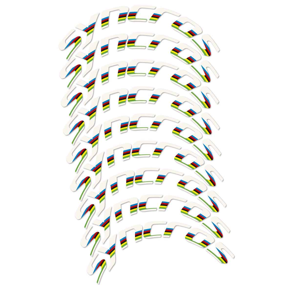 Stickers for Syncros, Road Wheel 80 mm Disc Brake vinyl decals - Bone White