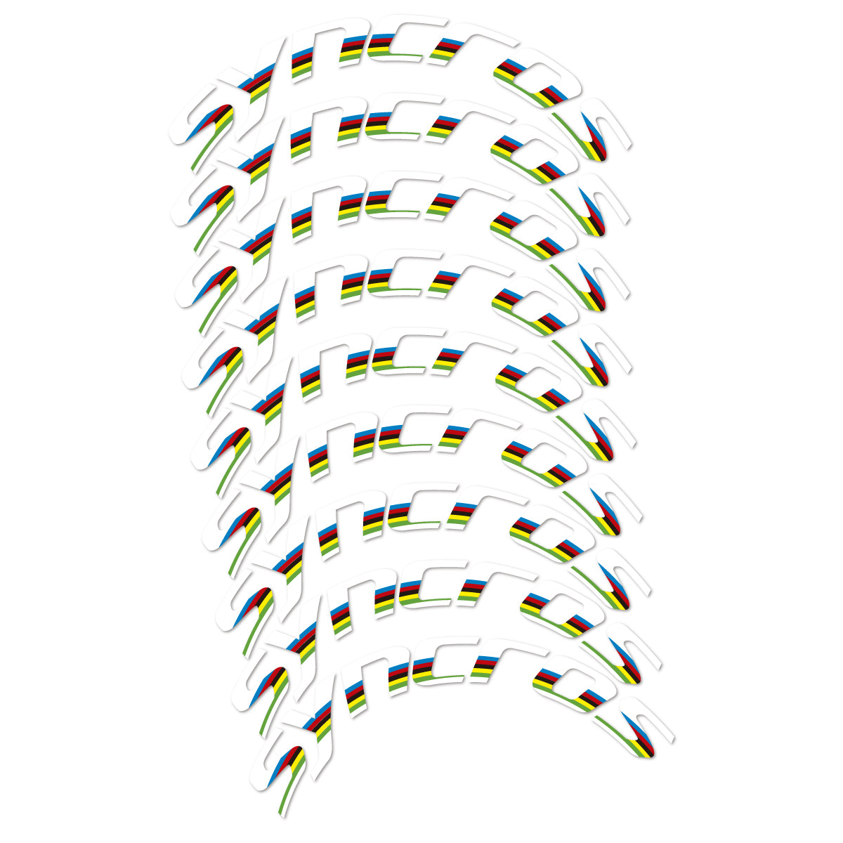 Stickers for Syncros, Road Wheel 80 mm Disc Brake vinyl decals - White