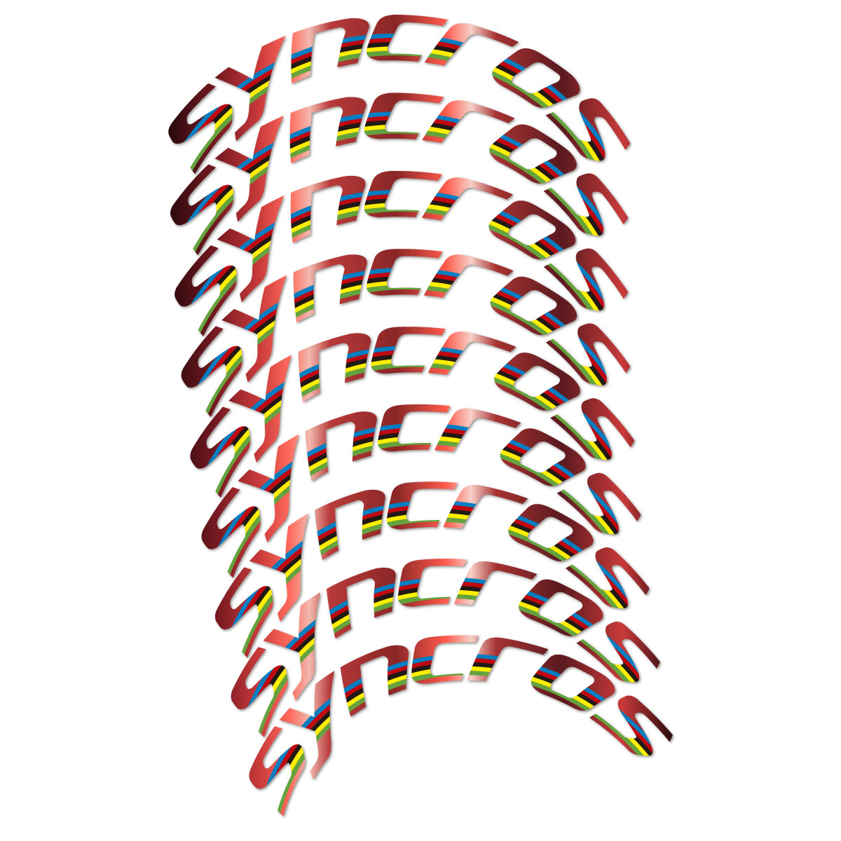 Stickers for Syncros, Road Wheel 80 mm Disc Brake vinyl decals - Copper