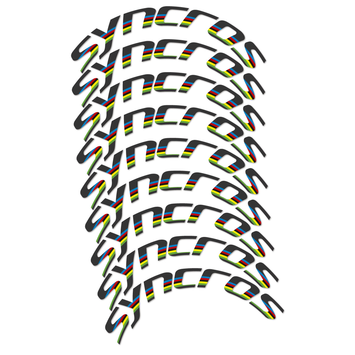 Stickers for Syncros, Road Wheel 80 mm Disc Brake vinyl decals - Very Dark Grey