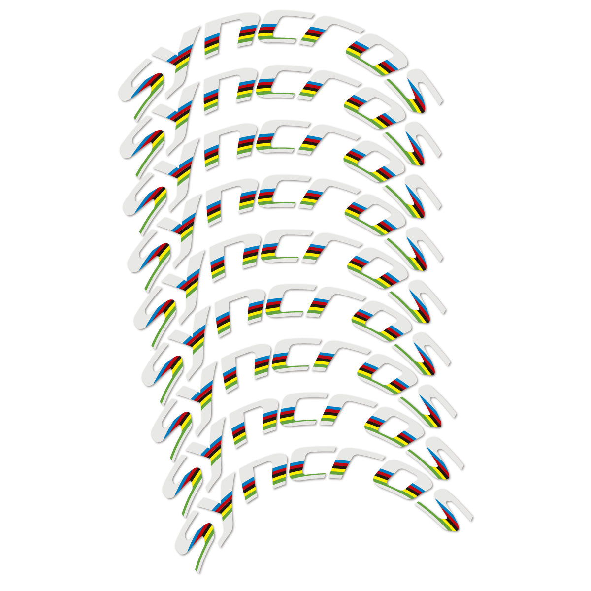 Stickers for Syncros, Road Wheel 80 mm Disc Brake vinyl decals - Pearl Grey