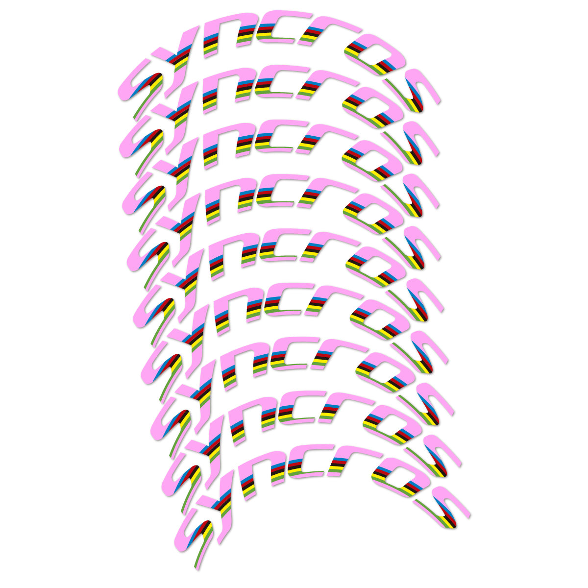 Stickers for Syncros, Road Wheel 80 mm Disc Brake vinyl decals - Light Lilac