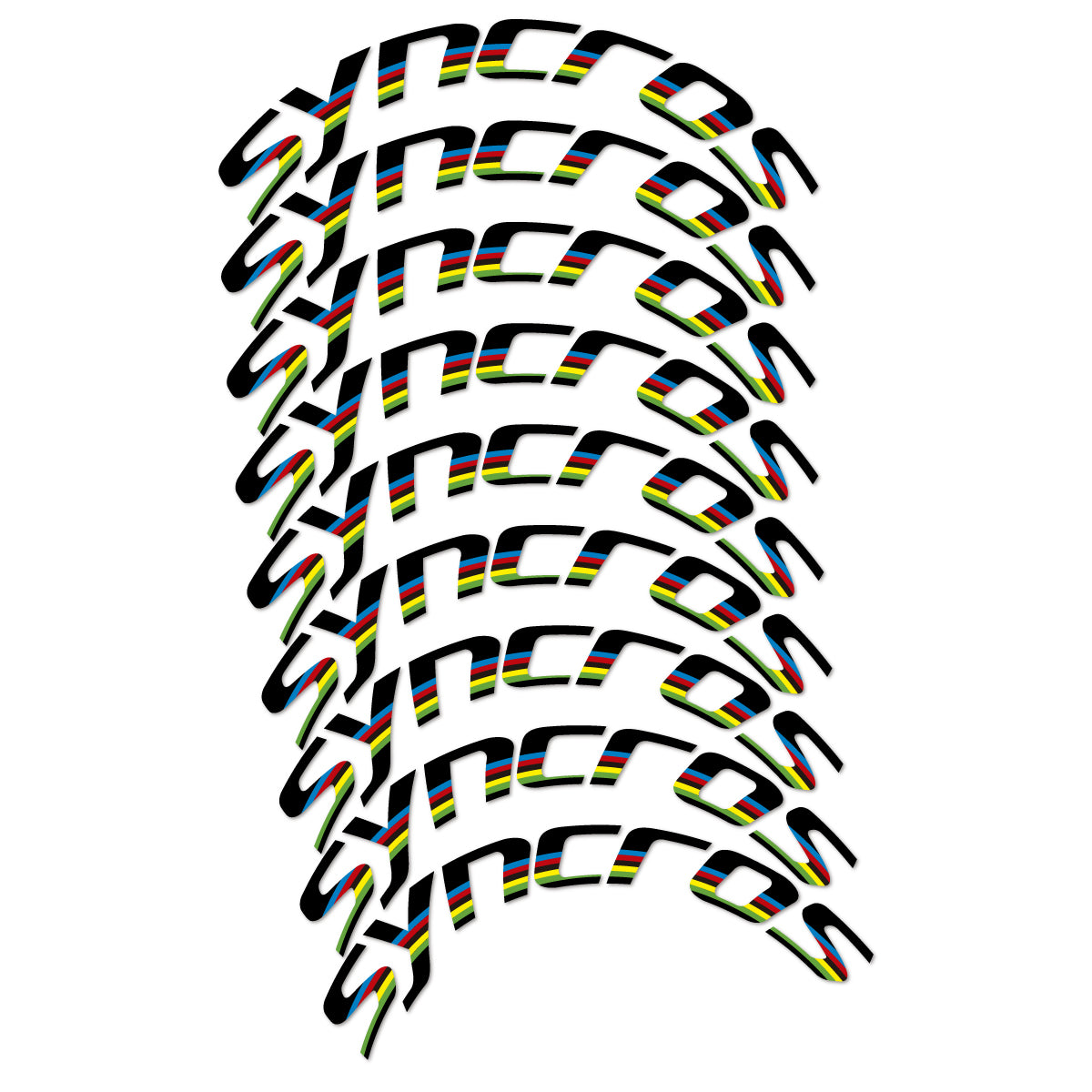 Stickers for Syncros, Road Wheel 80 mm Disc Brake vinyl decals - Black