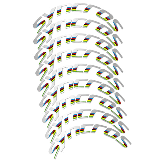Stickers for Syncros, Road Wheel 80 mm Disc Brake vinyl decals - Light Silver