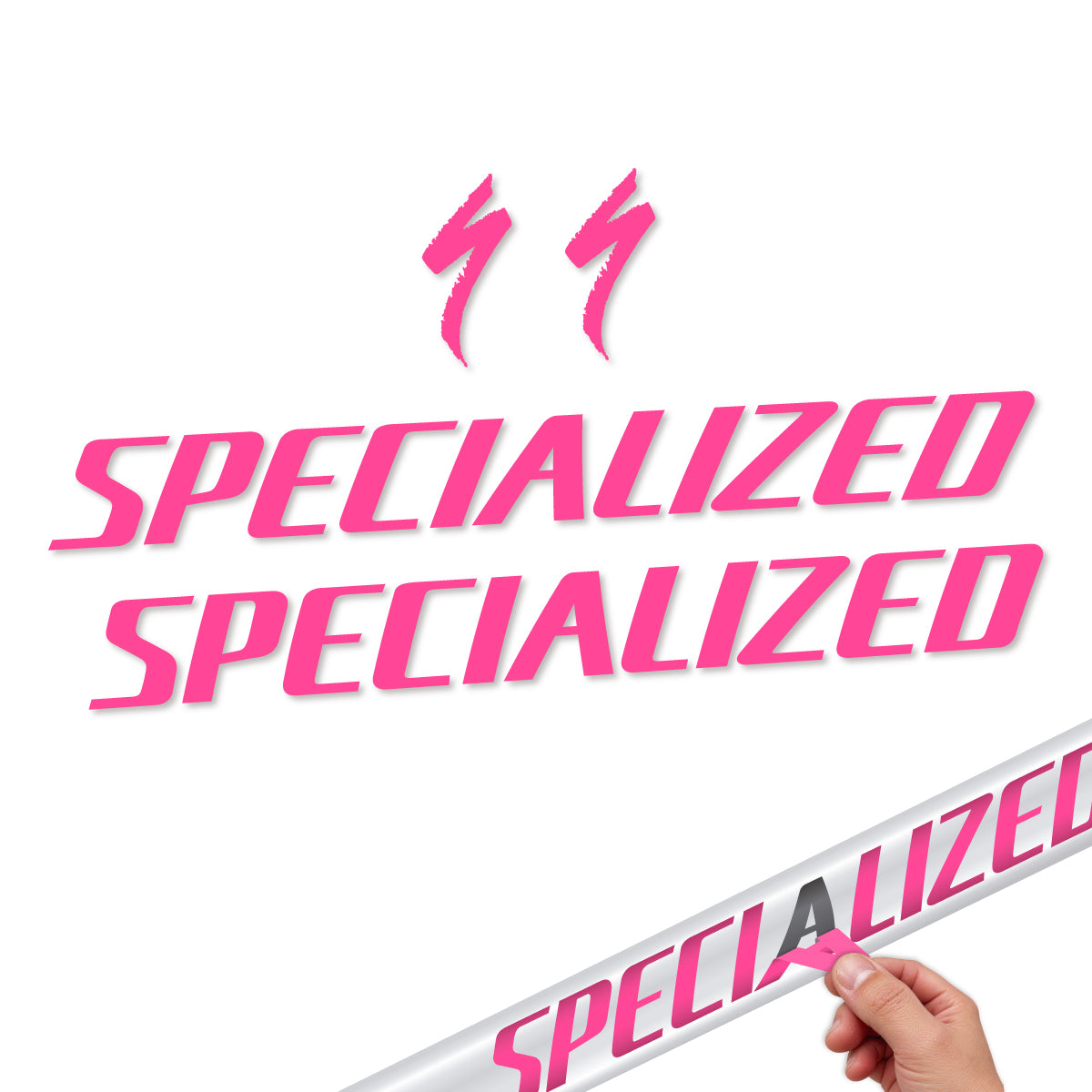 Compatible Stickers for Specialized Tarmac SL8 2024-2026, Frame vinyl decals - Bubblegum Pink