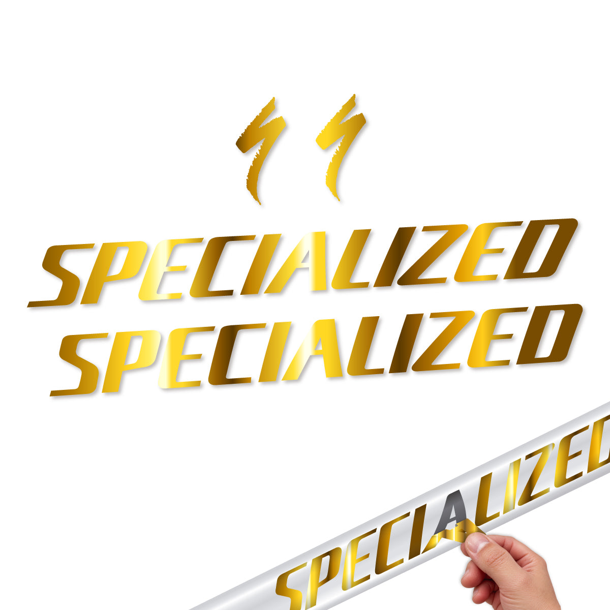Compatible Stickers for Specialized Tarmac SL8 2024-2026, Frame vinyl decals - Chrome Gold