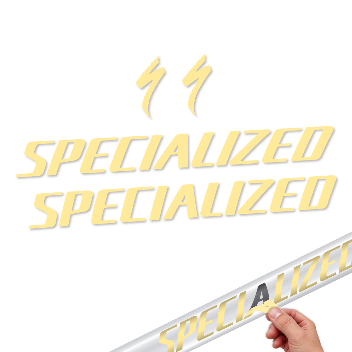Compatible Stickers for Specialized Tarmac SL8 2024-2026, Frame vinyl decals - Cream