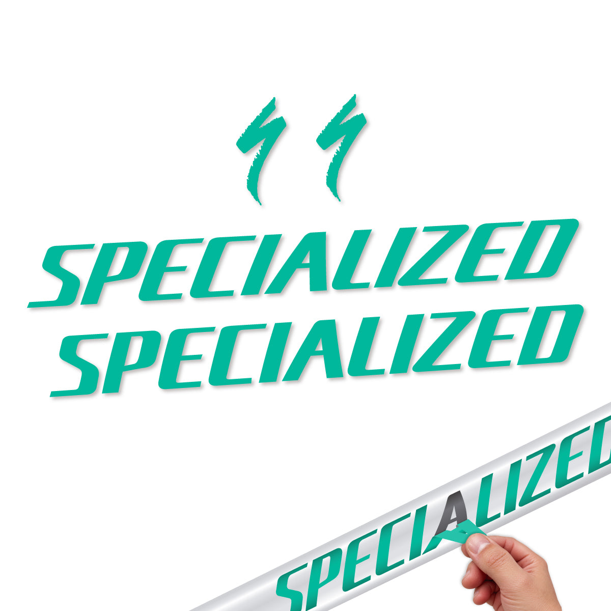 Compatible Stickers for Specialized Tarmac SL8 2024-2026, Frame vinyl decals - Green Turquoise