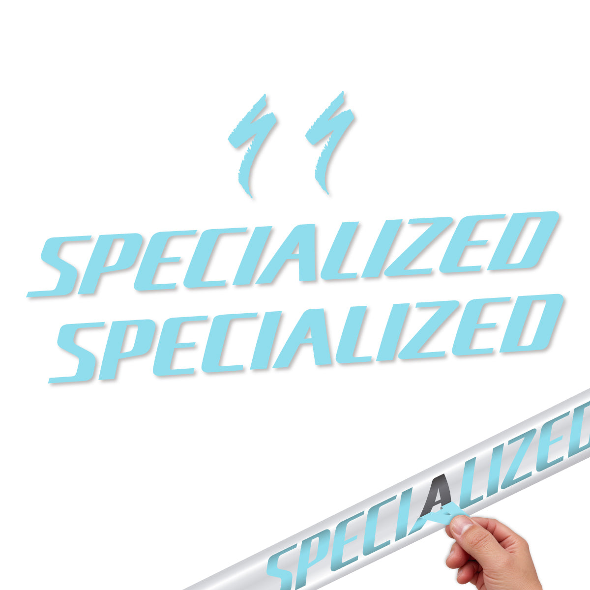 Compatible Stickers for Specialized Tarmac SL8 2024-2026, Frame vinyl decals - Sky Blue