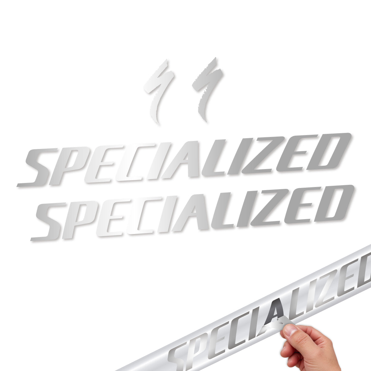 Compatible Stickers for Specialized Tarmac SL8 2024-2026, Frame vinyl decals - Light Silver