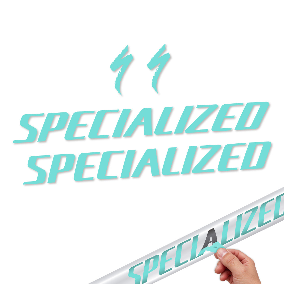 Compatible Stickers for Specialized Tarmac SL8 2024-2026, Frame vinyl decals - Blue Green