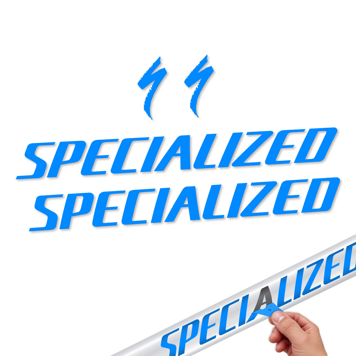 Compatible Stickers for Specialized Tarmac SL8 2024-2026, Frame vinyl decals - Luminous Cyan
