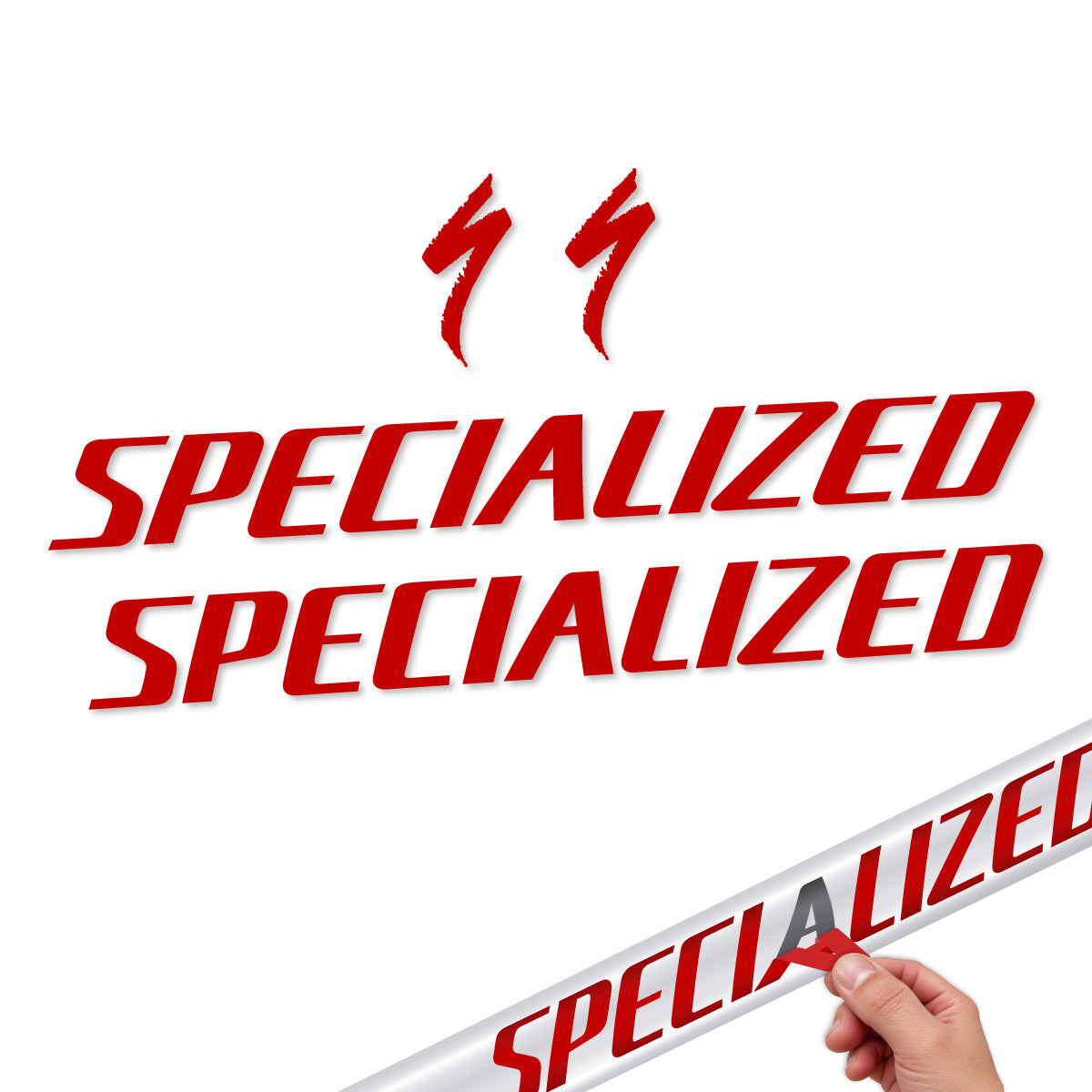 Compatible Stickers for Specialized Tarmac SL8 2024-2026, Frame vinyl decals - Medium Red