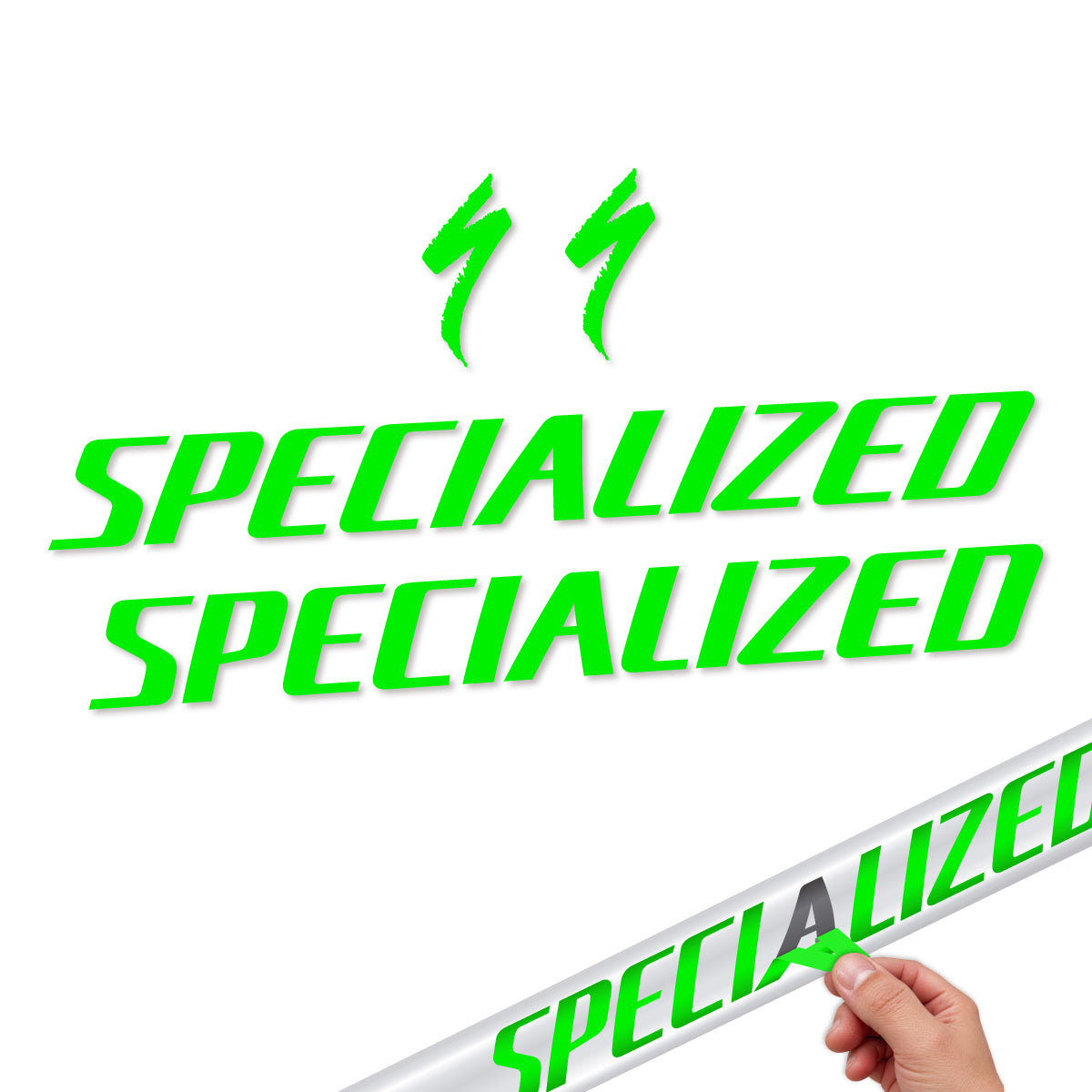 Compatible Stickers for Specialized Tarmac SL8 2024-2026, Frame vinyl decals - Neon Green