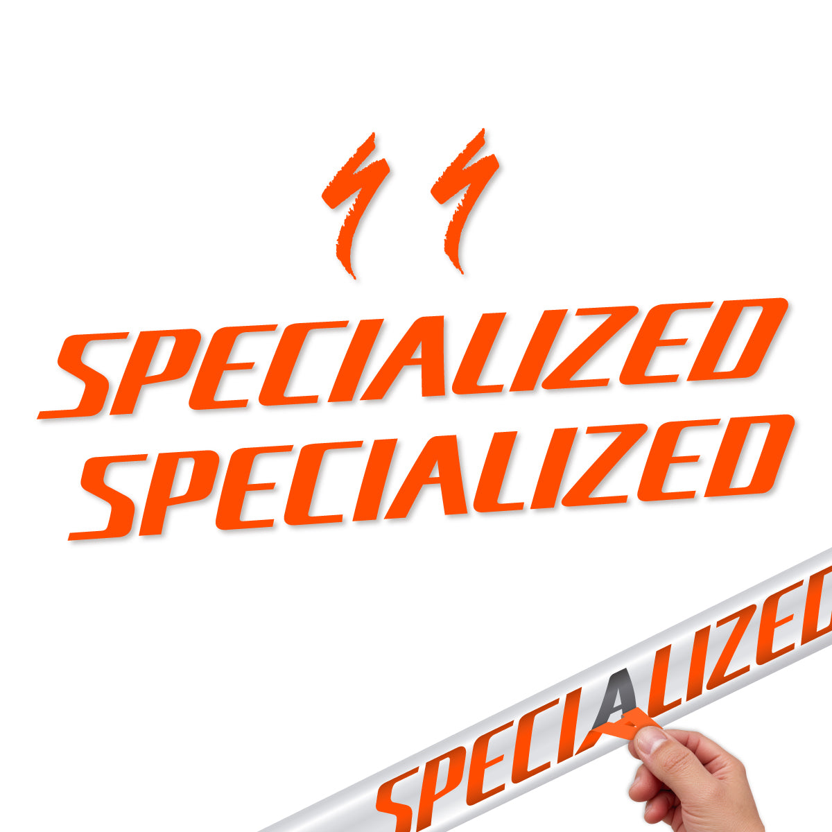 Compatible Stickers for Specialized Tarmac SL8 2024-2026, Frame vinyl decals - Orange Neon