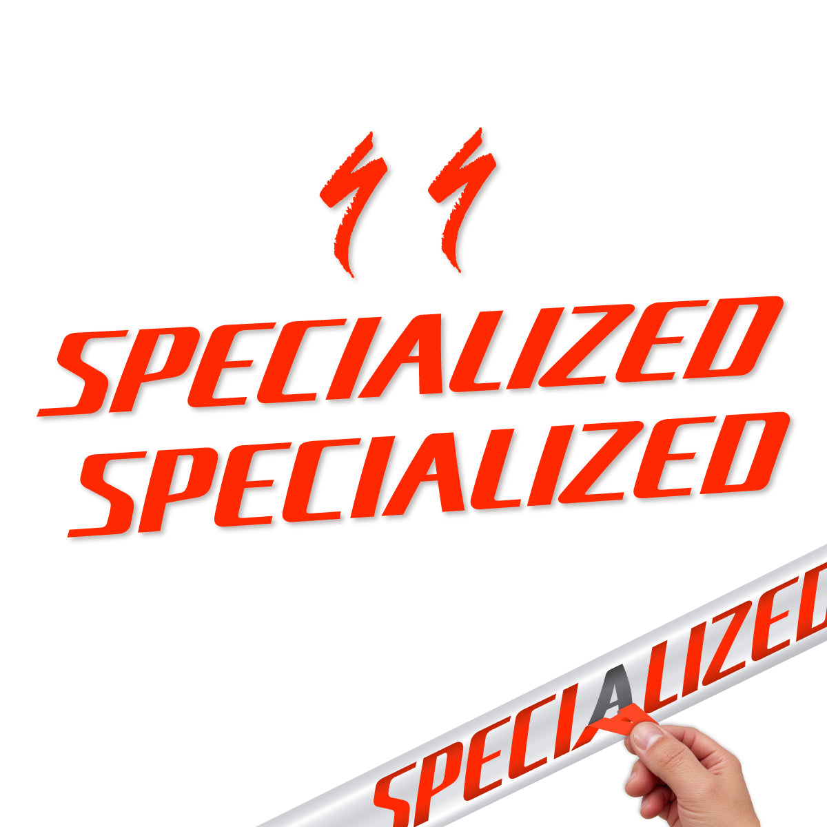 Compatible Stickers for Specialized Tarmac SL8 2024-2026, Frame vinyl decals - Neon Red