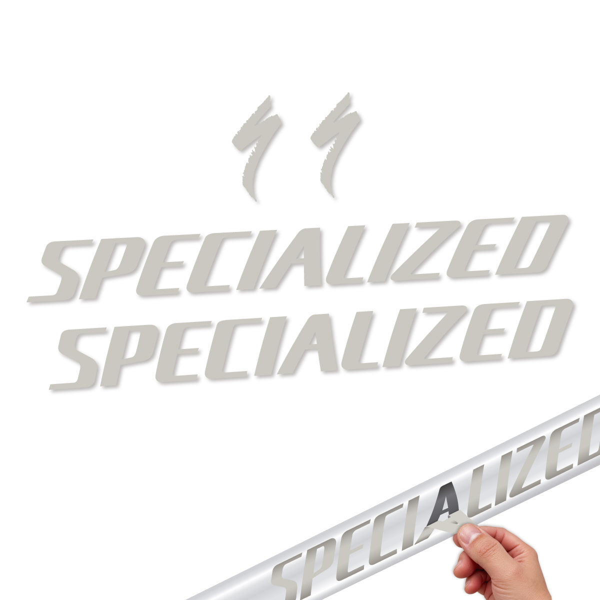 Compatible Stickers for Specialized Tarmac SL8 2024-2026, Frame vinyl decals - Light Grey