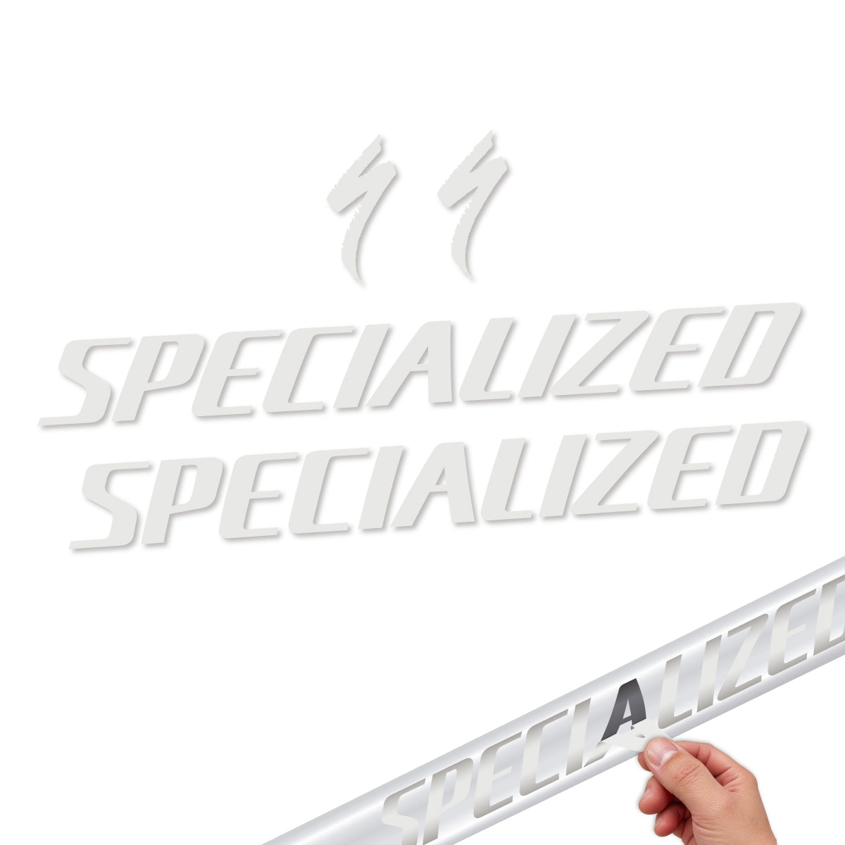 Compatible Stickers for Specialized Tarmac SL8 2024-2026, Frame vinyl decals - Pearl Grey