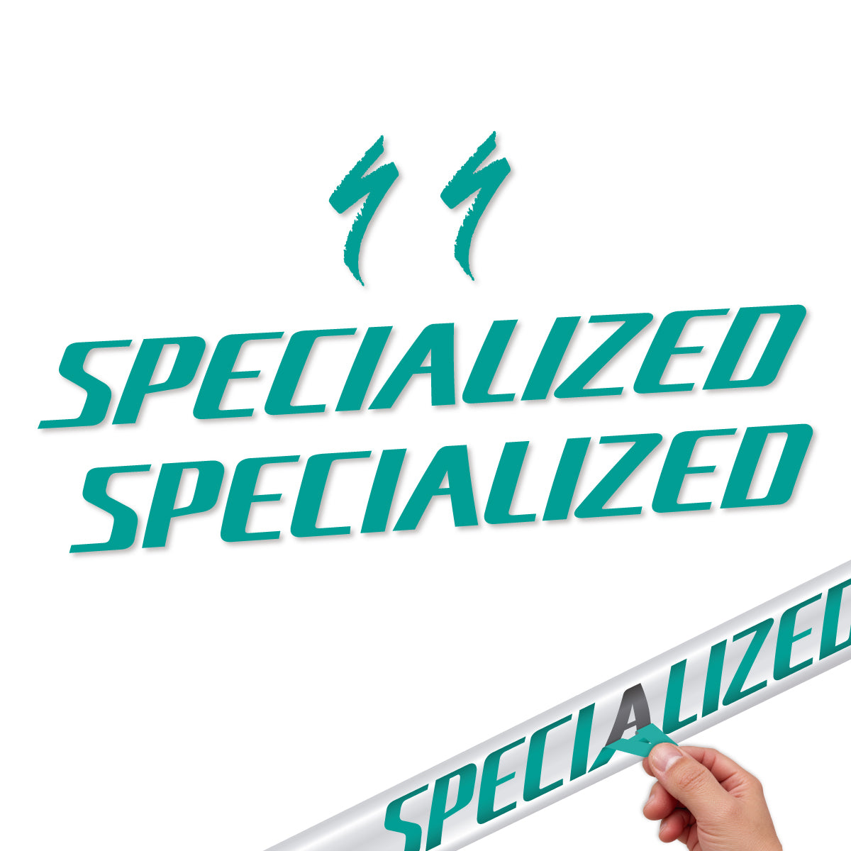 Compatible Stickers for Specialized Tarmac SL8 2024-2026, Frame vinyl decals - Petrol Turquoise