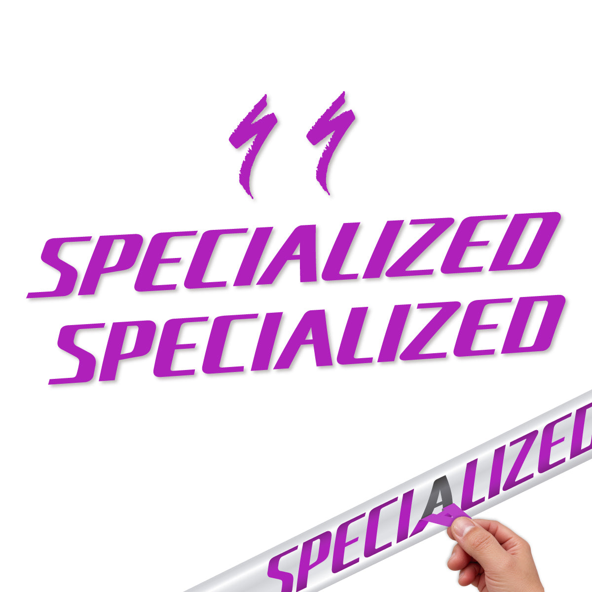 Compatible Stickers for Specialized Tarmac SL8 2024-2026, Frame vinyl decals - Violet Pink