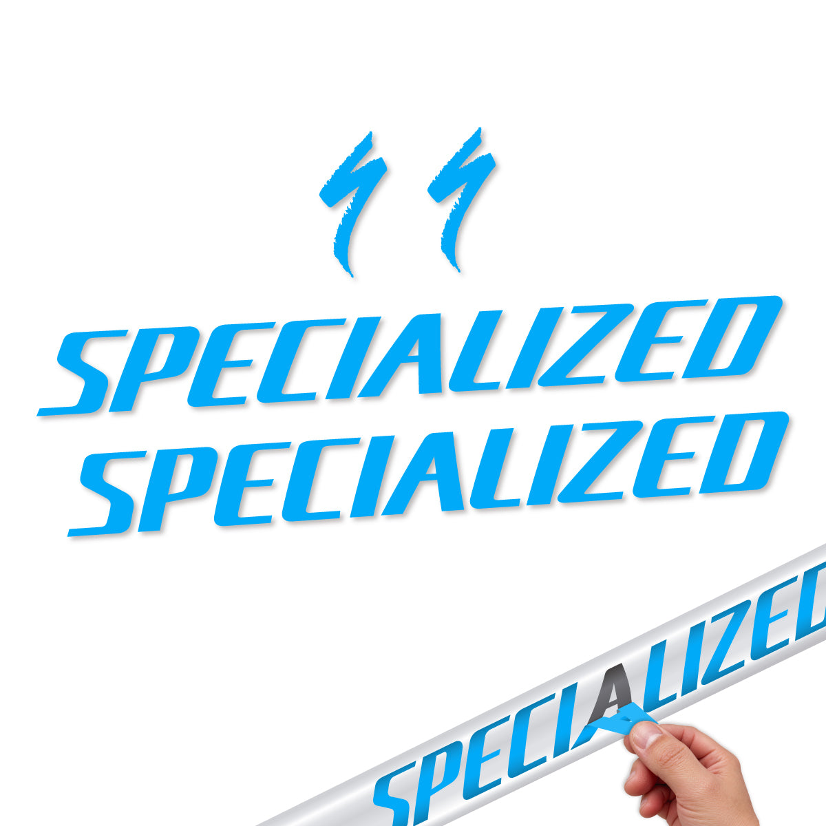 Compatible Stickers for Specialized Tarmac SL8 2024-2026, Frame vinyl decals - Light Blue