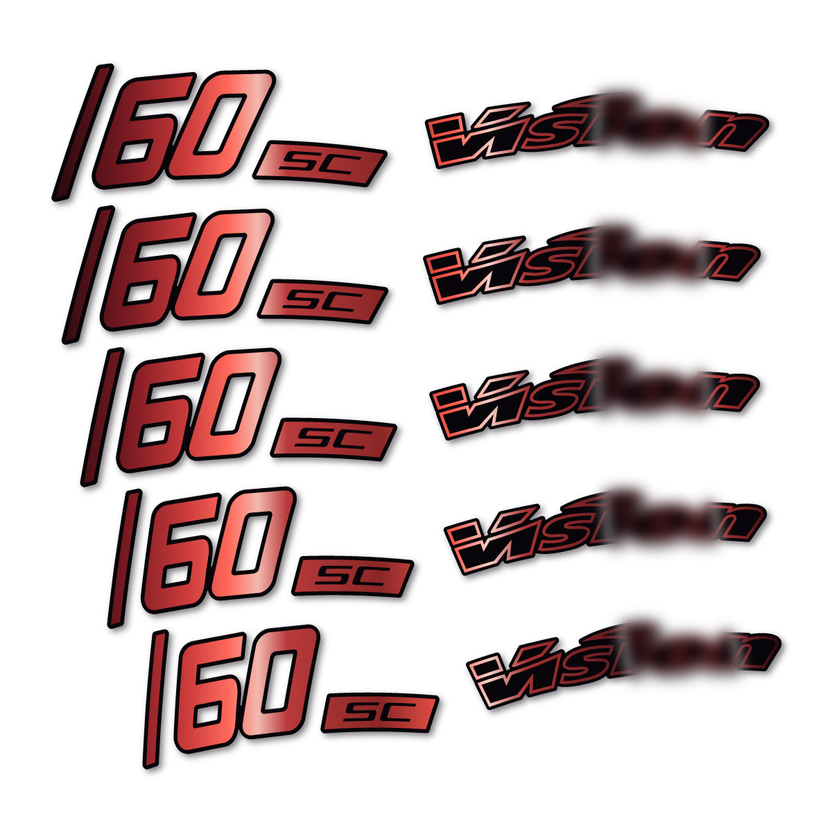 Compatible Stickers for Visixn SC 60 i23 Disc, Road Wheel 60mm vinyl decals - Copper